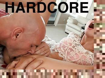 A hung dude gives his GF's niece the hard fucking she craves.