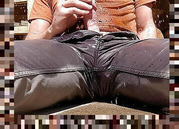 masturbation, en-plein-air, pisser, ejaculation-sur-le-corps, énorme-bite, gay, culotte, ejaculation, fétiche, douche