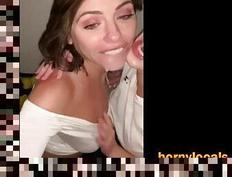 College sluts blowing and getting facialized