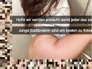 Junge Türkin wird auf Snapchat in öffentlicher Dusche hemmungslos gefickt