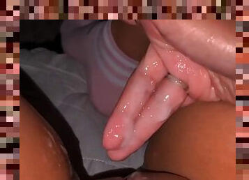 Machine fingering hard pussy creampie video