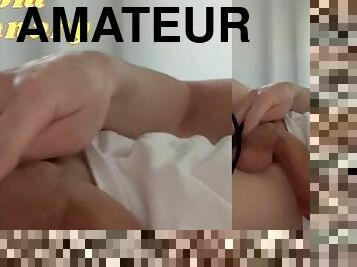 onani, amatør, cumshot, stor-pikk, cum, alene