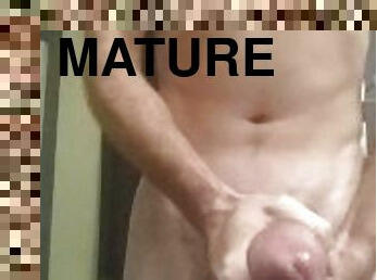 (Old Video Archive ) POV Masturbation with ball squeezing and Cum ending