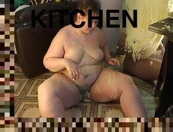 Masturbation In Pantyhose In The Kitchen, Mashed Potatoes