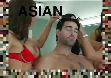 Keiran Lee fucks Asian hairdresser Asa Akira in the salon