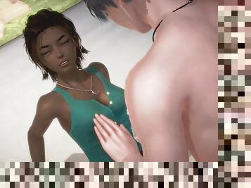 3D ebony stepdaughter rimming animation