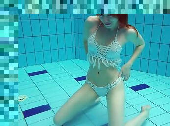 Diana Zelenkina is an absolute cutie swimming naked in the pool