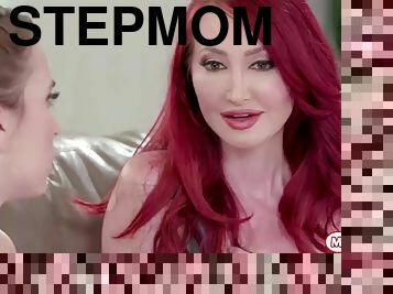 Stepdaughter enjoys licking her redhead stepmoms wet pussy