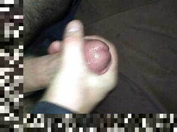 Stroking my hard cock until I make a mess and shoot my cum all over