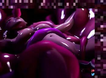 Cartoon 3D tentacles hentai porn
