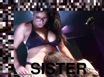 Compilation of real Latina sisters fucking w a strapon in public