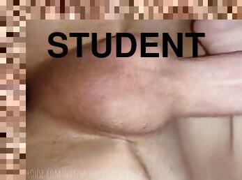 A big cock in an 18-year-old student, a loud buzz from an elastic ass and hot fucking!