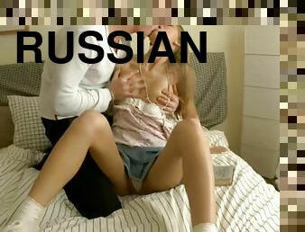 Gorgeous blonde russian anal classic