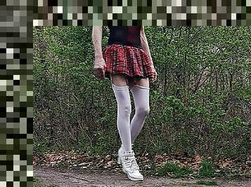 enorme, masturbación, al-aire-libre, público, colegiala-schoolgirl, transexual, amateur, polla-enorme, casero, cámara