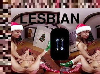 Badoinkvr dirty xmas foursome orgy with sex toys