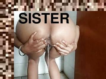 Stepsister Got Pissing Surprise her Brother