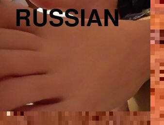 rosyjskie, amatorskie, stopy, słodkie, fetysz, ssanie, palce