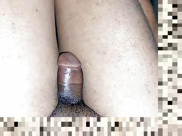 Tiny dick sissy handfree orgasm and pee