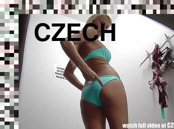 Czech Blondie Chick Tries Out Underwear