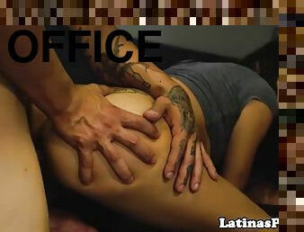 Real latina riding immigration officers cock