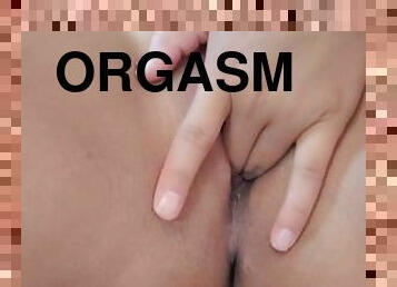 masturbation, orgasm, fitta-pussy, amatör, hemmagjord, massage, tight, petit, ensam, brunett