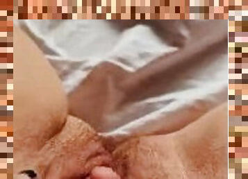 klitoris, veliki, masturbacija, pička-pussy, amaterski, sami, tetovaže