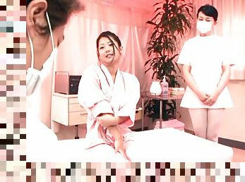 Japanese MILF offers massage and sex at the same time