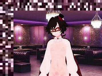 Femboy Vtuber te da un blowjob y se masturba en el saln  ASMR Lewd