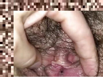 Fucking his wifes pussy under the blanket - did her pussy swallow the creampie?!