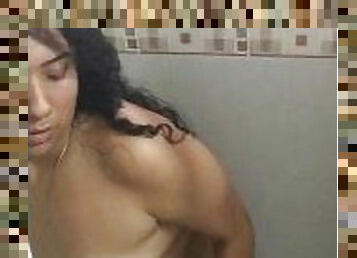 Girl caught masturbating in women's bathroom