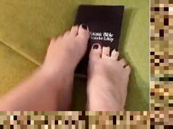 Crushing the bible with my feet