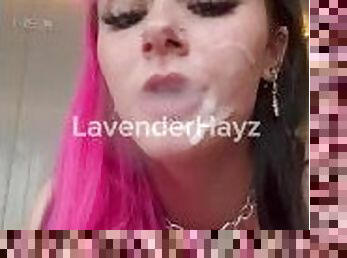 Smoking while giving a blowjob