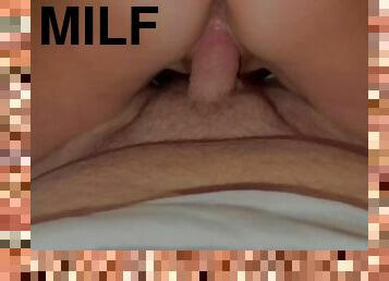 gammel, fisse-pussy, amatør, moden, milf, hjemmelavet, creampie, par, fødder, sperm