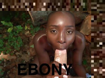 Pickedup Ebony Gives Outdoor Blowjob To Pov Guy