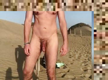 Nude desert beach piss