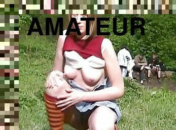 masturbation, en-plein-air, chatte-pussy, amateur, ados, naturel, solo, rasé