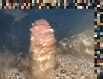 Hot Tub Penis Peeks Out from Under Water - The Doll Man