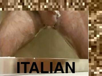 mandi, mastubasi, amatir, penis-besar, italia, mandi-shower, seorang-diri, penis