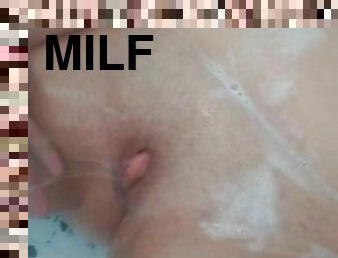 bad, masturbation, milf, latinska, mamma, kåt, dusch