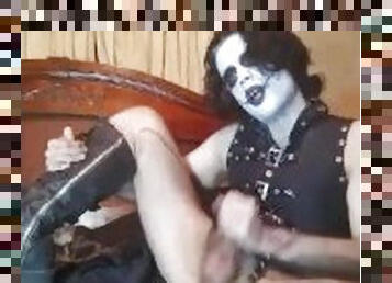 Halloween jerk off self suck joker