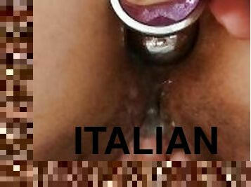Italian girl open her ass anal pain