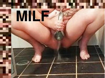 Thick Big Titty Goth MILF Has Intense Orgasm in Shower