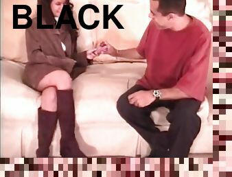 Black Hair Chick In Boots On Couch Hardcore Fucked