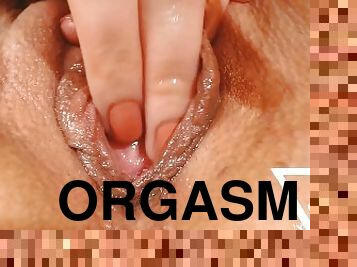 onani, orgasme, fisse-pussy, amatør, massage, fingering, liderlig, våd