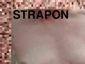 svær, strapon, cumshot, hardcore, facial, cum, petite, røff