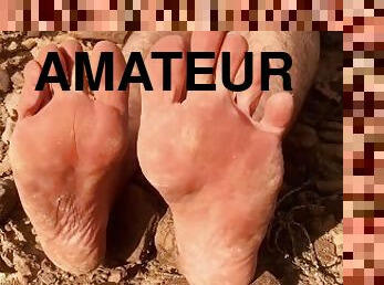 amatör, fötter, smutsig, fetisch, hårt