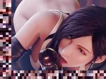 Tifa Lockhart oral creampie & Footjob (GC RAW) [Final Fantasy]