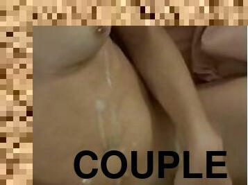 HOT COUPLE ORGASMS TOGETHER - she makes him cum then she makes herself cum!