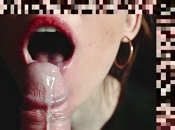 Mouth full of cum