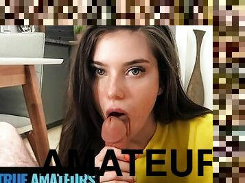 True Amateurs - Cutie Brunette Slut Stefany Gets Both Of Her Holes Fucked By A Big Cock